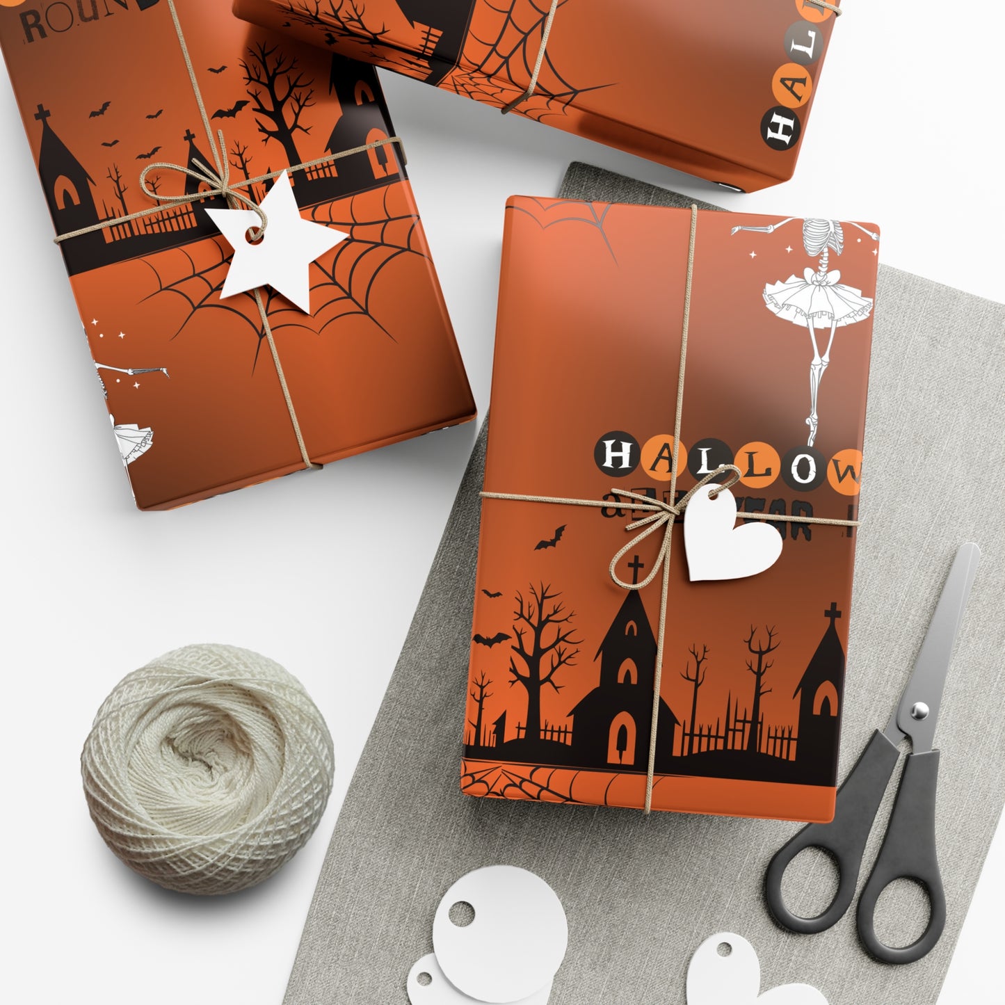 Halloween Gift Wrap Papers, Spooky Decoration, Halloween Party Supplies, Unique Wrapping Paper, Fall Celebration Essentials