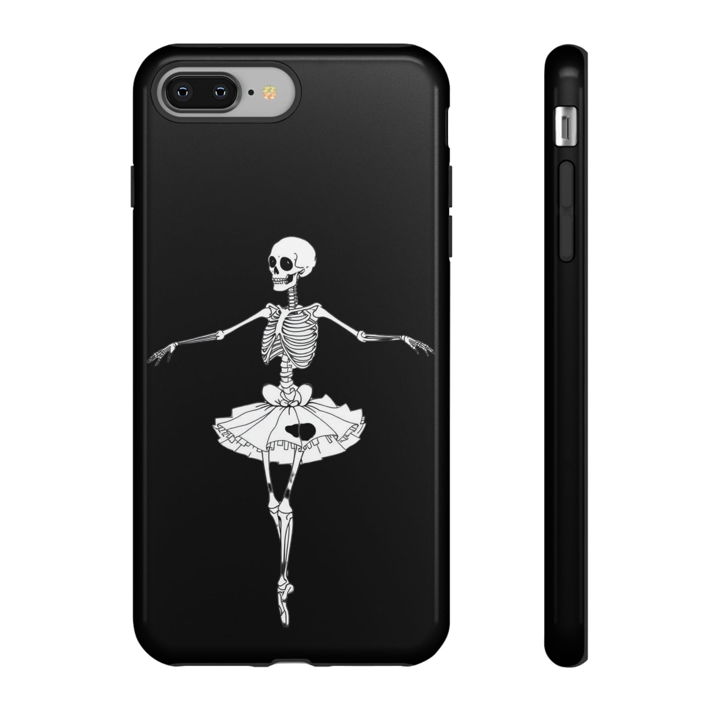 Skeleton Ballerina Phone Case, Tough Phone Cover for Dance Lovers, Unique Skeleton Design, Halloween Gift, Durable Shell