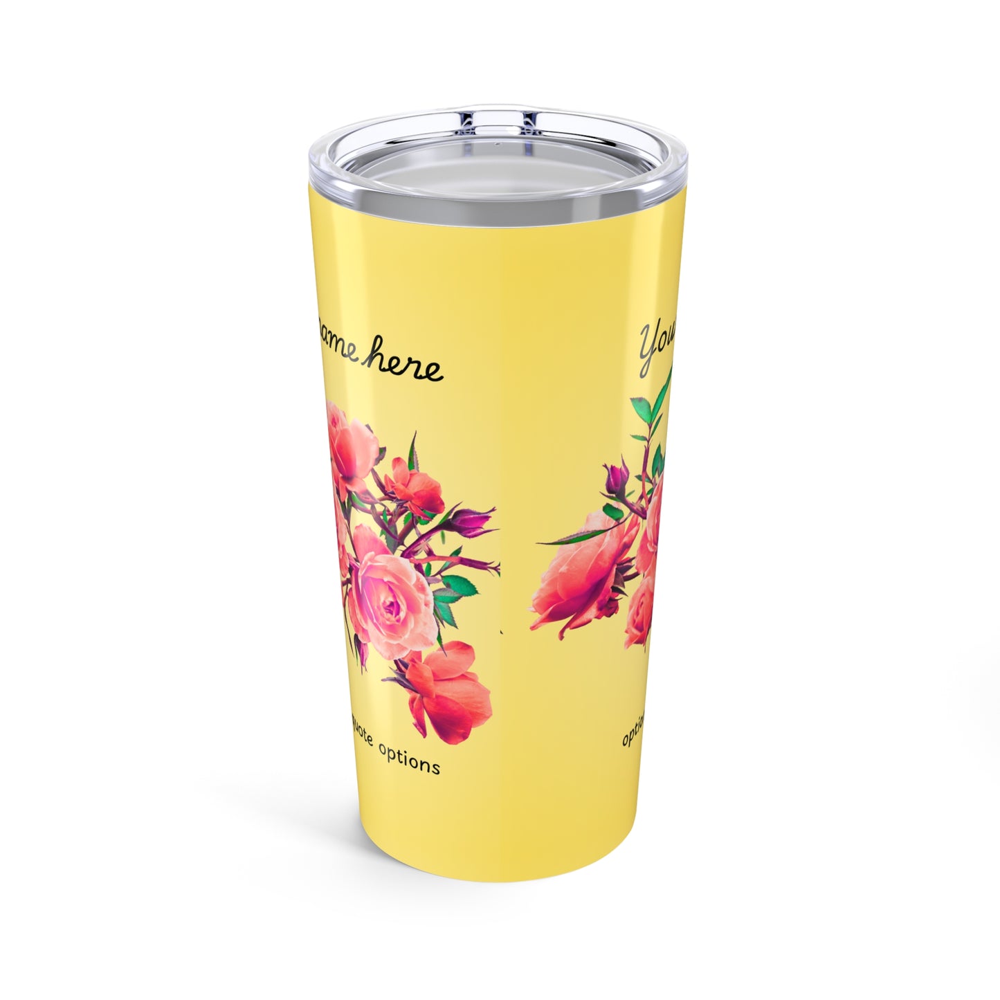 Custom 20oz Tumbler with Floral Design, Personalized Gift for Her, Birthday Present, Travel Mug, Summer Vibes, Mother’s Day Gift