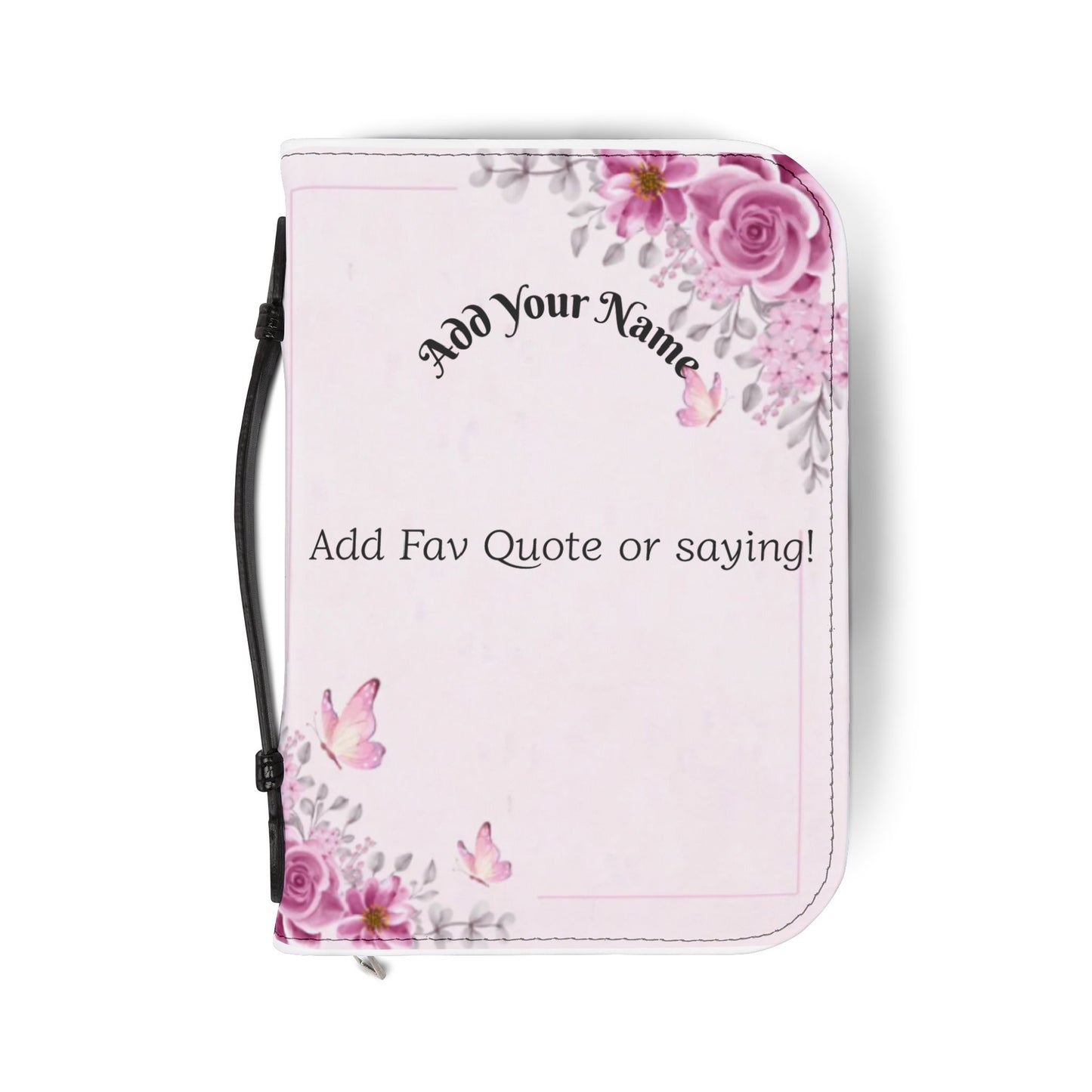 Floral Personalized Bible Cover, Custom Religious Journal Holder, Inspirational Gift for Women, Church Accessory, Elegant Scripture Keeper