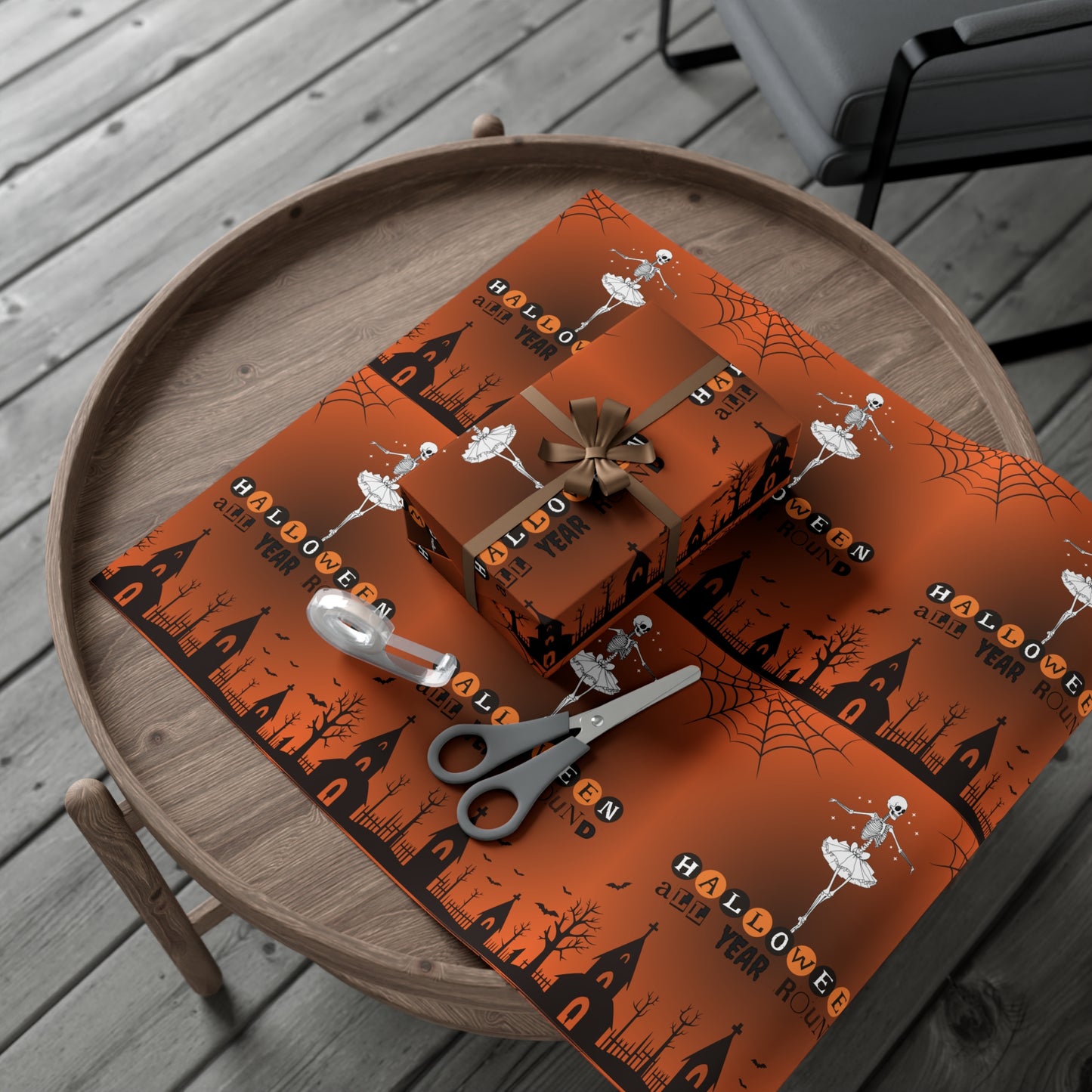 Halloween Gift Wrap Papers, Spooky Decoration, Halloween Party Supplies, Unique Wrapping Paper, Fall Celebration Essentials