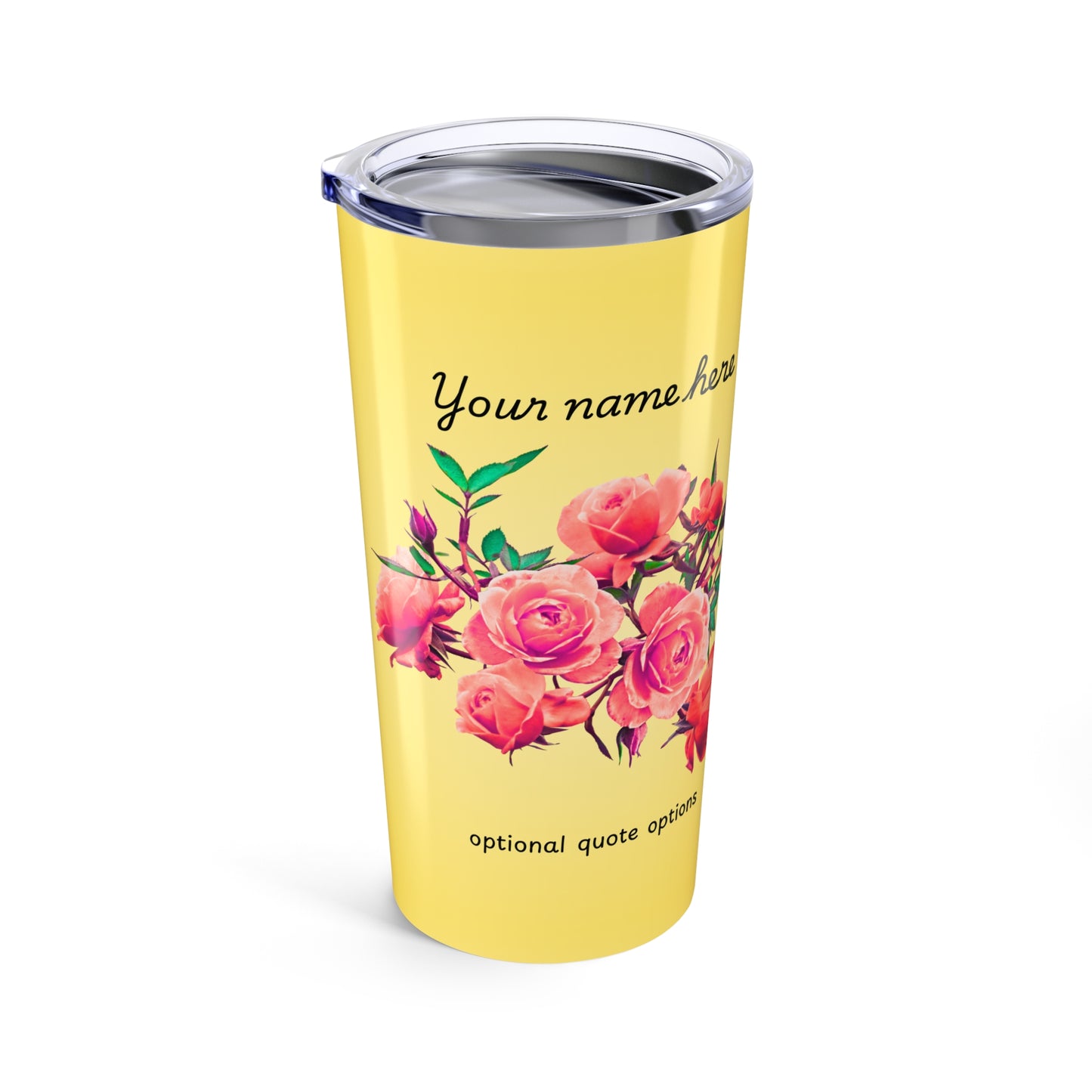 Custom 20oz Tumbler with Floral Design, Personalized Gift for Her, Birthday Present, Travel Mug, Summer Vibes, Mother’s Day Gift