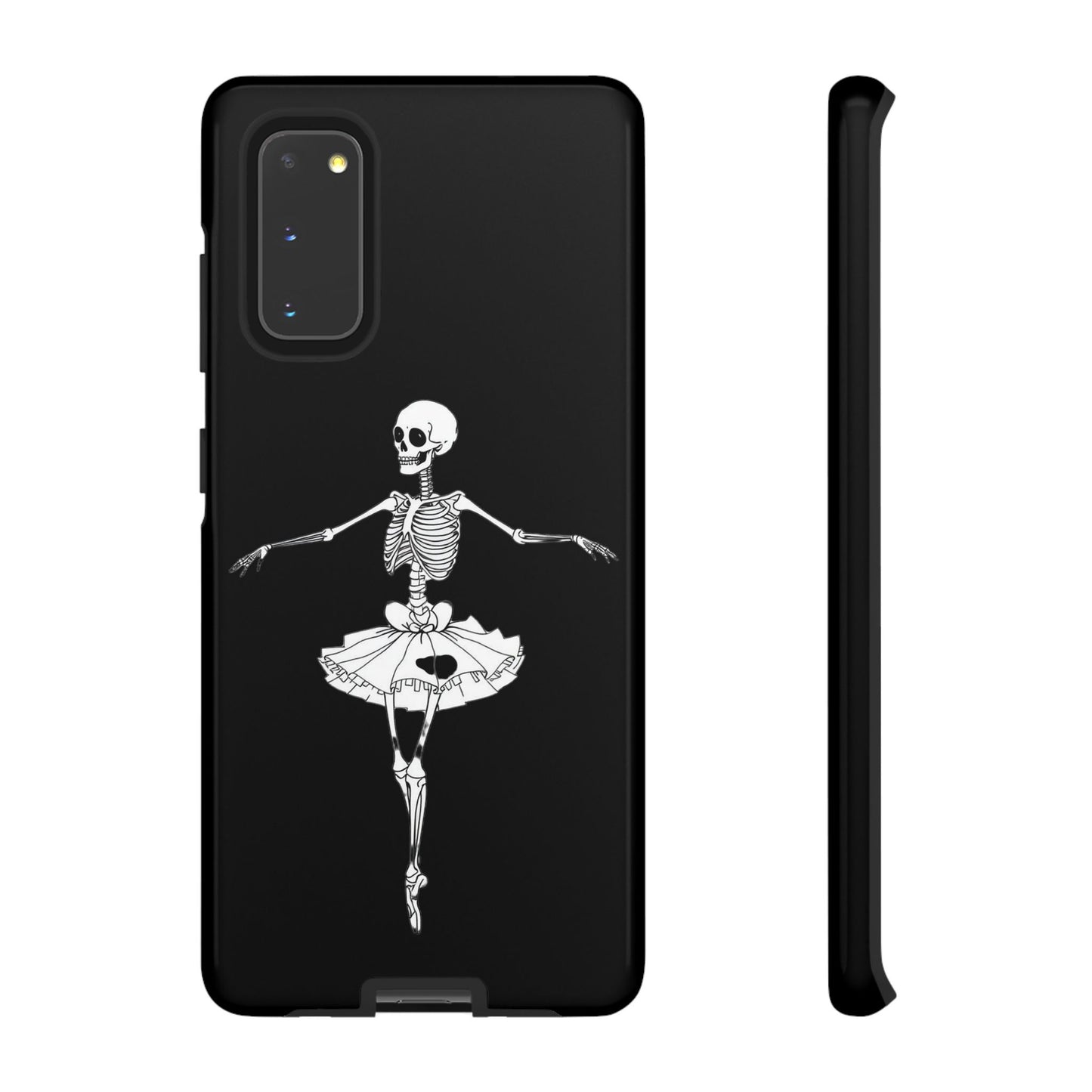 Skeleton Ballerina Phone Case, Tough Phone Cover for Dance Lovers, Unique Skeleton Design, Halloween Gift, Durable Shell