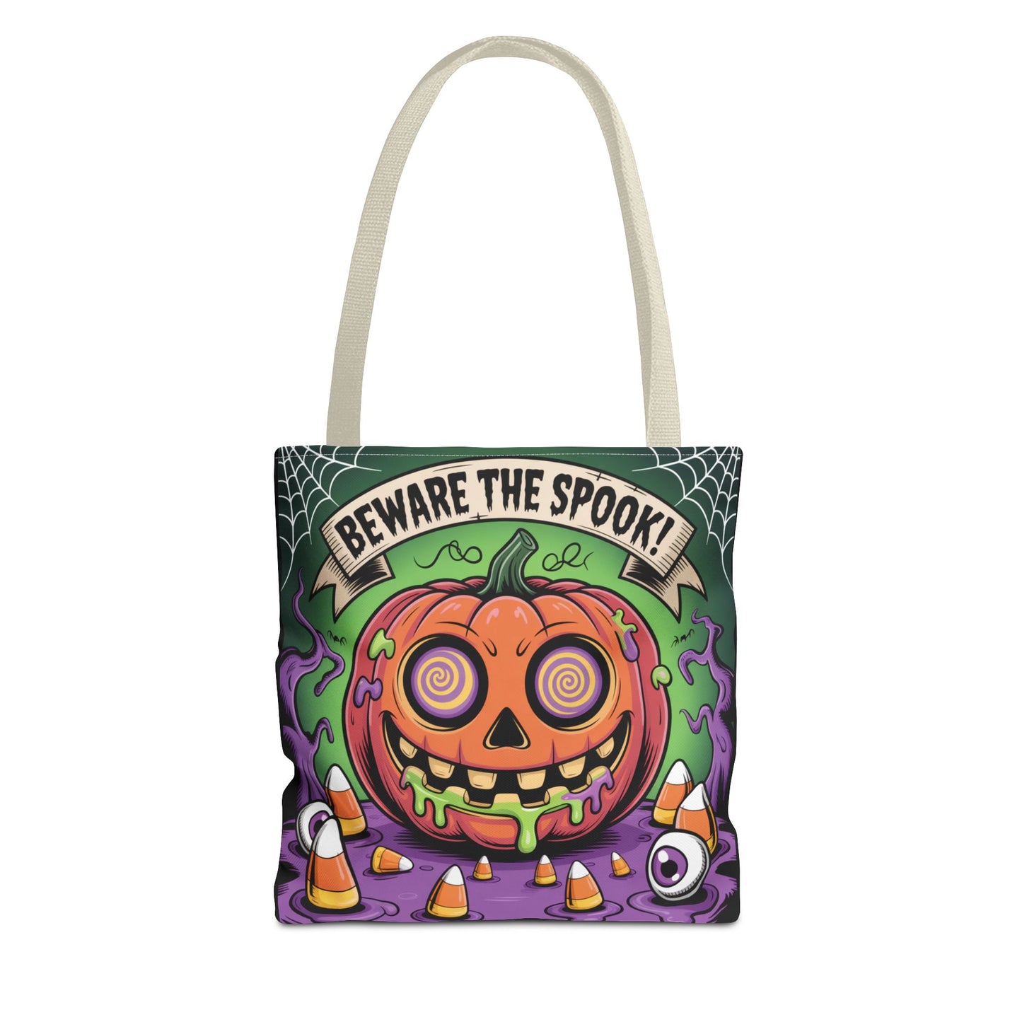 Halloween Tote Bag - Scary Fun, Trick or Treat, Pumpkin Design, Reusable Shopping Bag, Fall Decor, Spooky Spirit