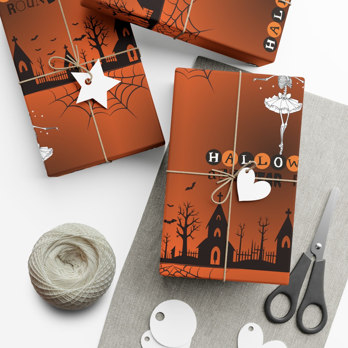 Halloween Gift Wrap Papers, Spooky Decoration, Halloween Party Supplies, Unique Wrapping Paper, Fall Celebration Essentials