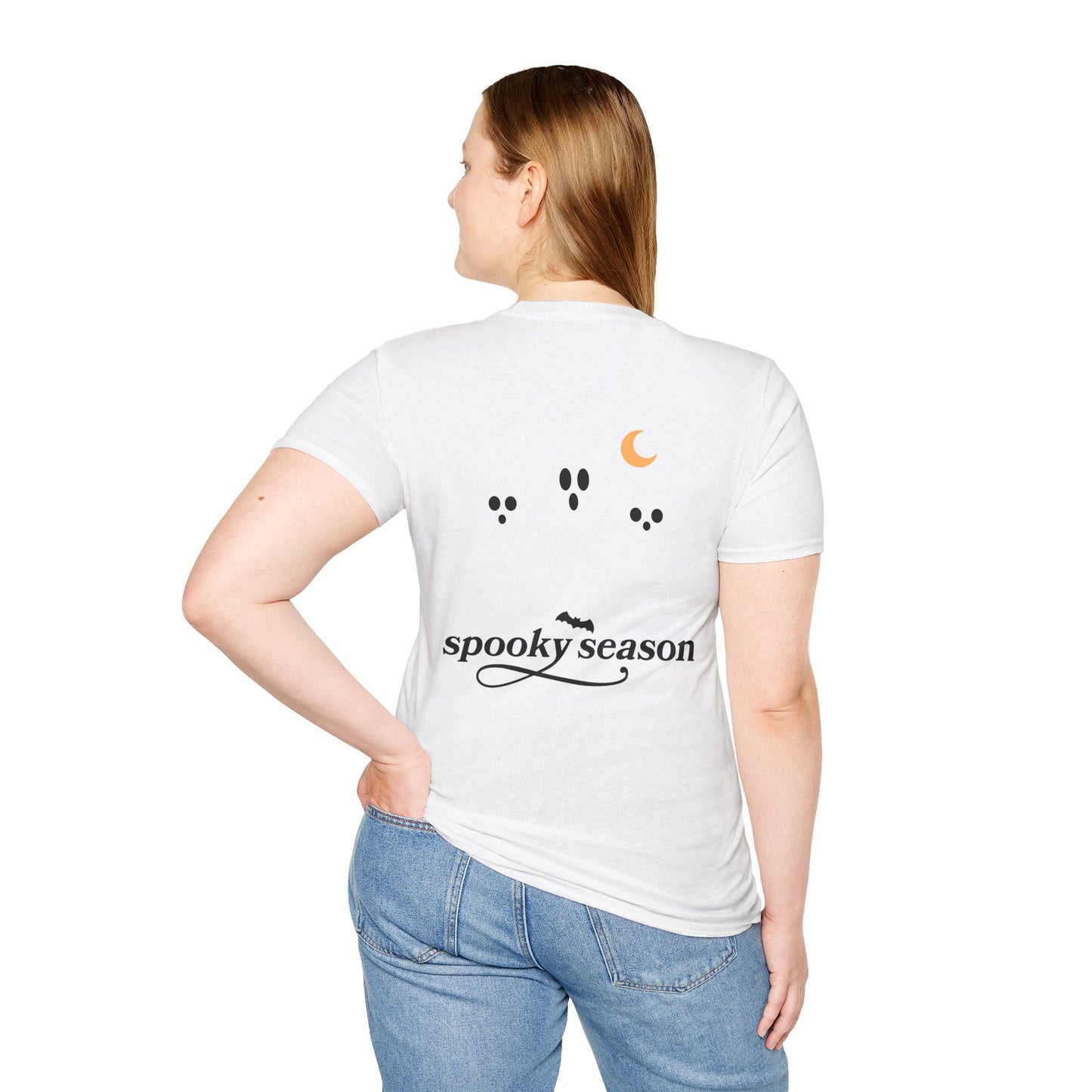 Halloween Unisex Softstyle T-Shirt, Spooky Season Tee, HalloQueen Shirt, October Apparel, Ghostly Graphic Tee