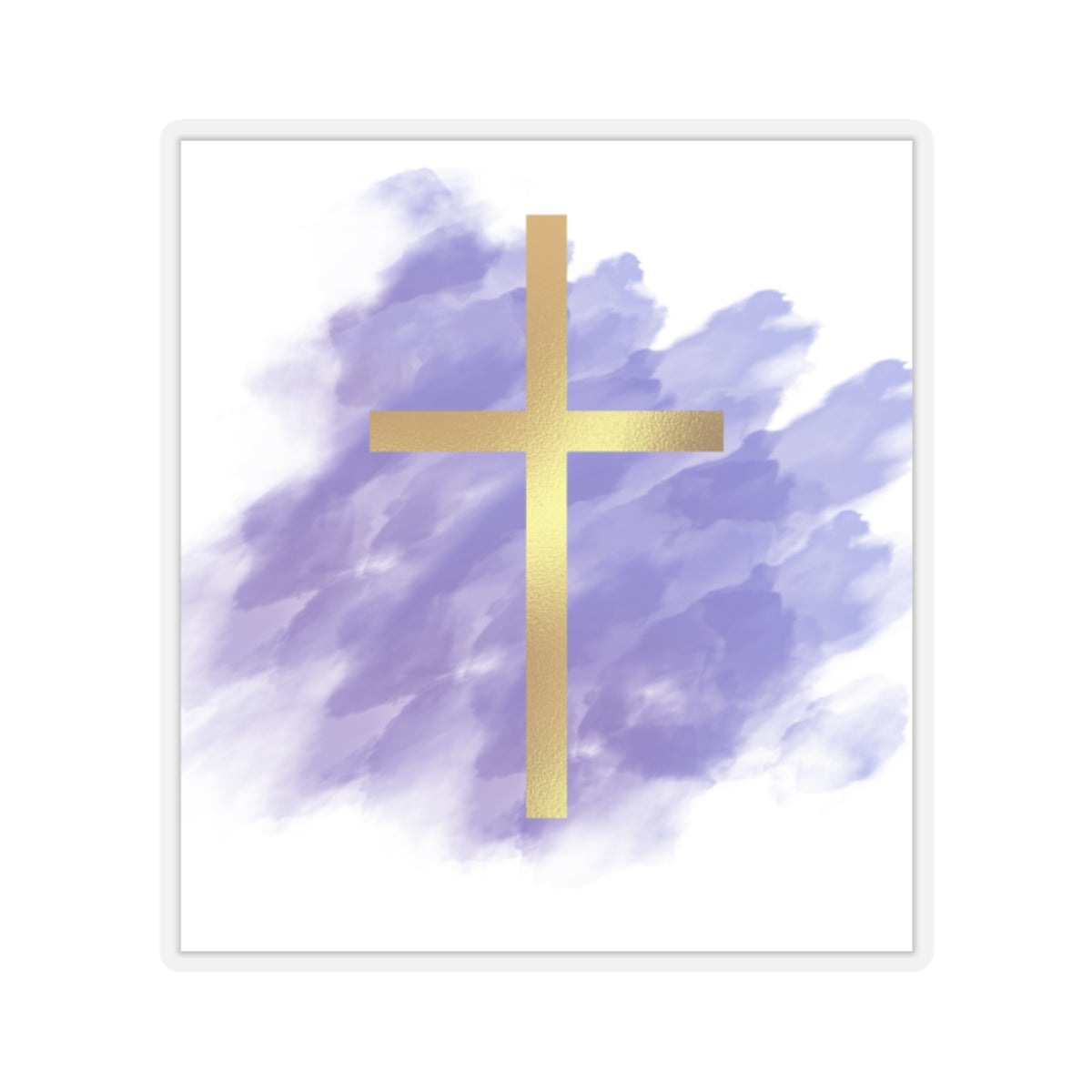 Elegant Christian Cross Kiss-Cut Stickers, Faith Decals, Inspirational Stickers, Religious Art, Laptop Decor