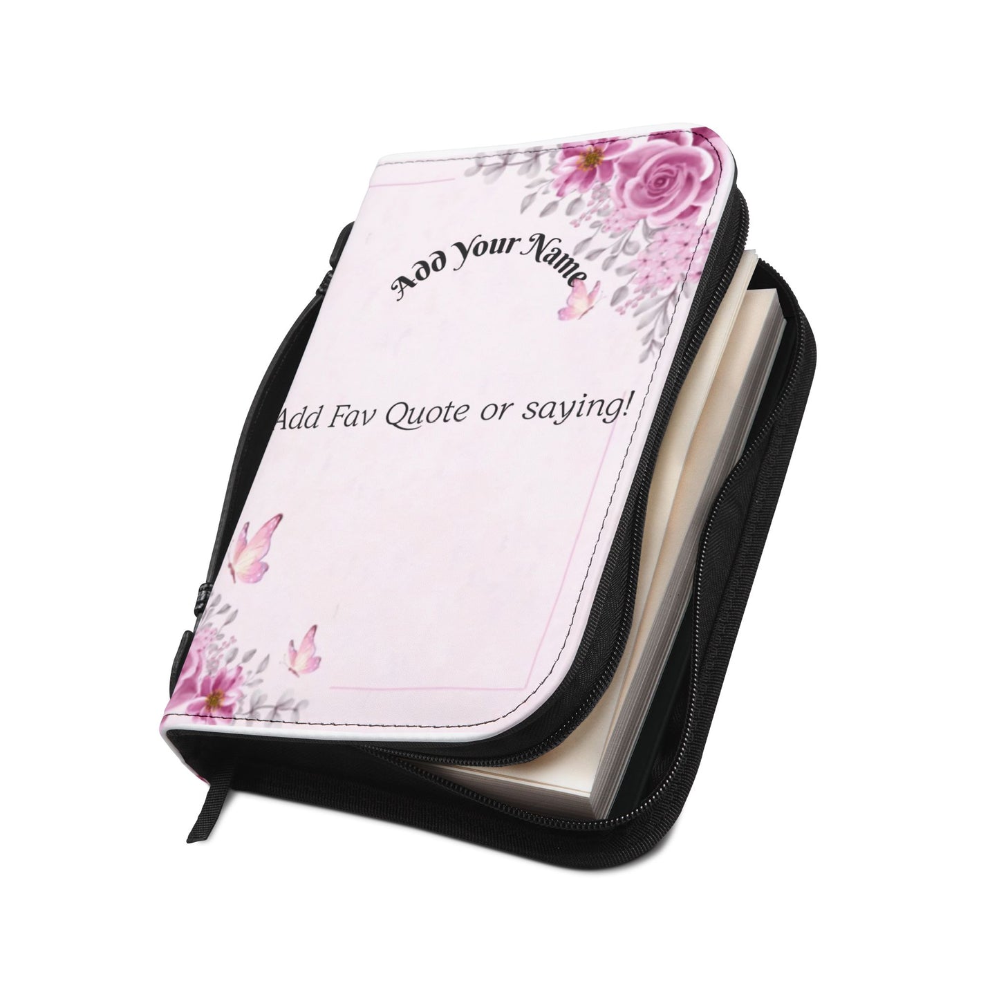 Floral Personalized Bible Cover, Custom Religious Journal Holder, Inspirational Gift for Women, Church Accessory, Elegant Scripture Keeper