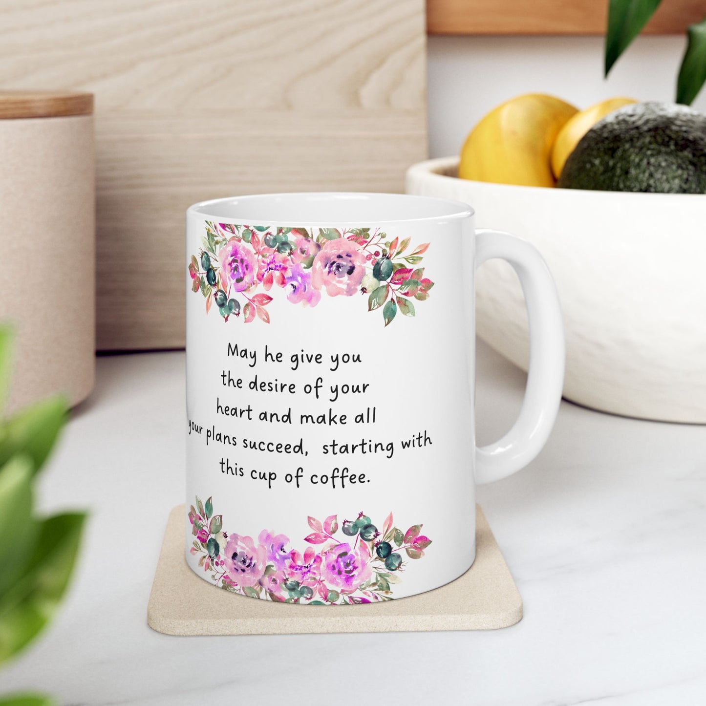 Floral Inspirational Quote Mug - Perfect for Coffee Lovers, Gift for Her, Self-Care, Birthday, Encouragement