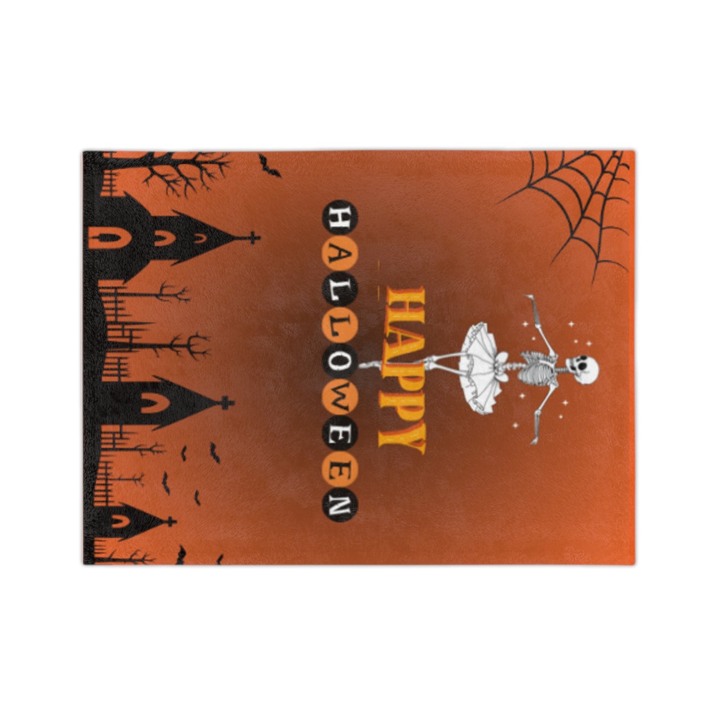 Halloween Skeleton Microfiber Blanket, Cozy Throw for Spooky Season, Perfect for Fall Decor