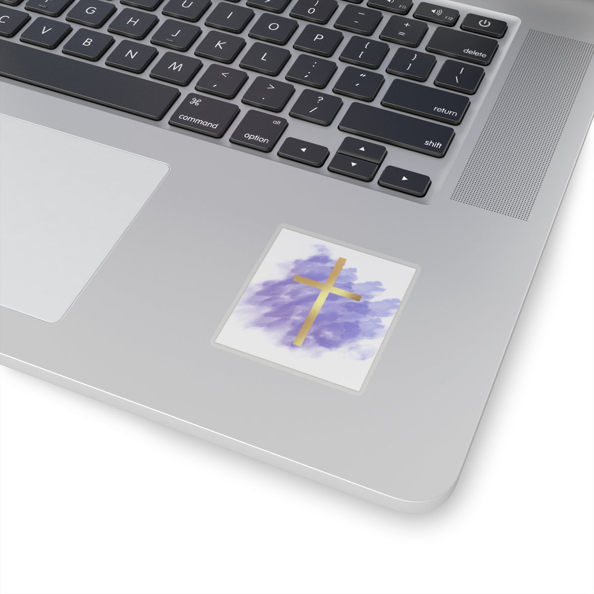 Elegant Christian Cross Kiss-Cut Stickers, Faith Decals, Inspirational Stickers, Religious Art, Laptop Decor