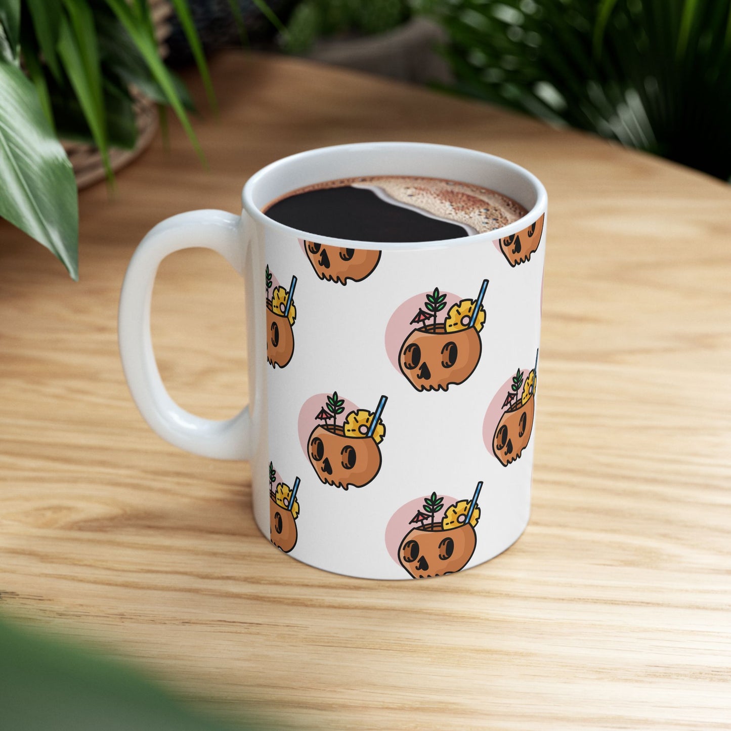Cute hlloween Pattern Ceramic Mug - Coffee Tea Cup for Halloween Lovers, Fun Gift, Home Decor, Holiday, Office, Summer Vibes