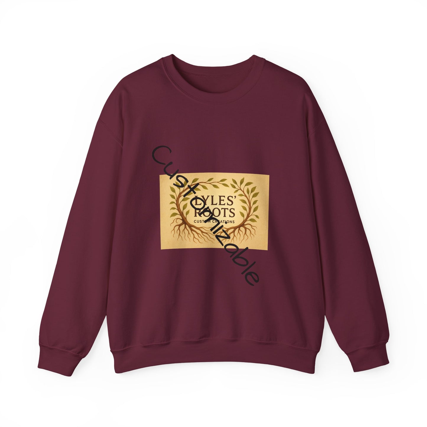 Vintage-Inspired Cozy Crewneck Sweatshirt — Customizable Embroidery