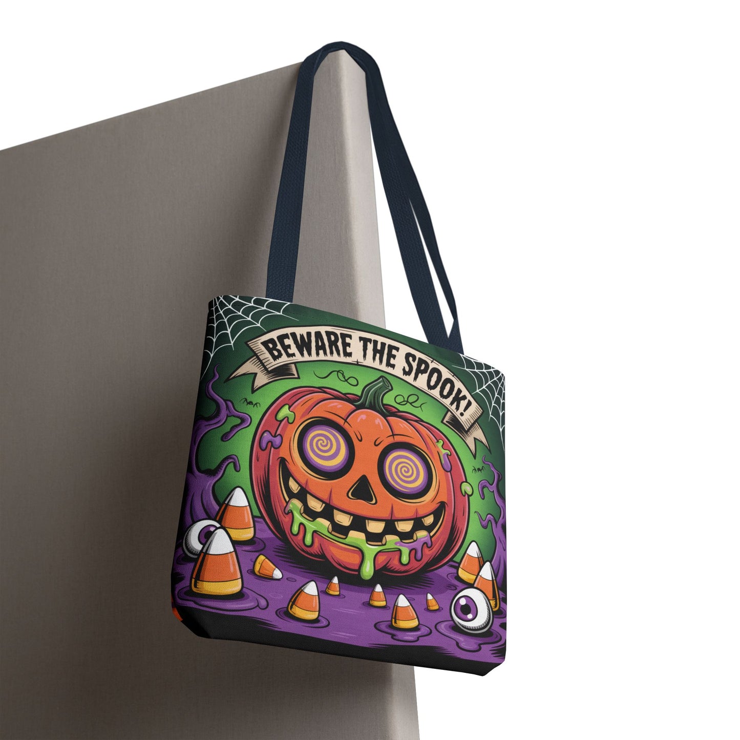 Halloween Tote Bag - Scary Fun, Trick or Treat, Pumpkin Design, Reusable Shopping Bag, Fall Decor, Spooky Spirit