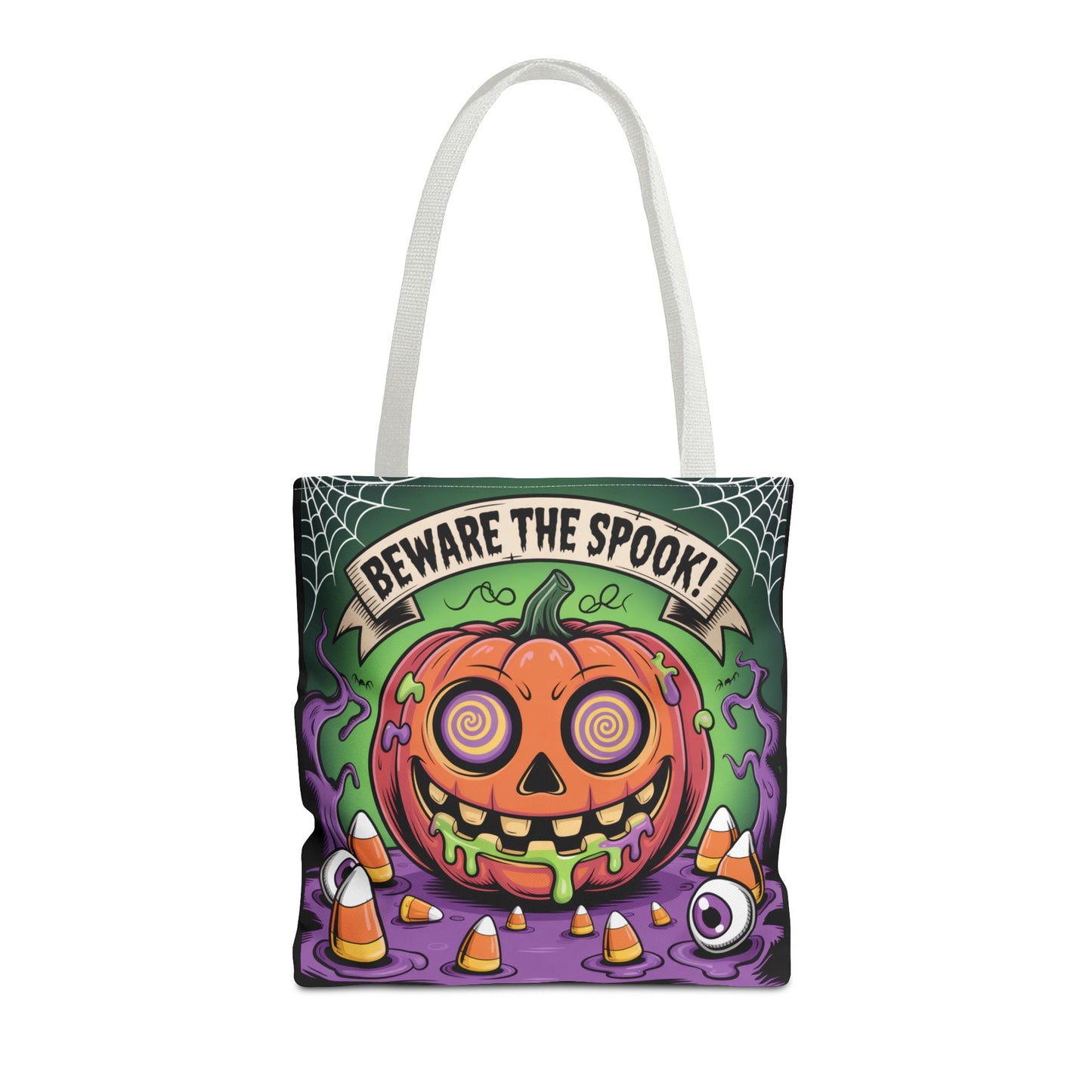 Halloween Tote Bag - Scary Fun, Trick or Treat, Pumpkin Design, Reusable Shopping Bag, Fall Decor, Spooky Spirit