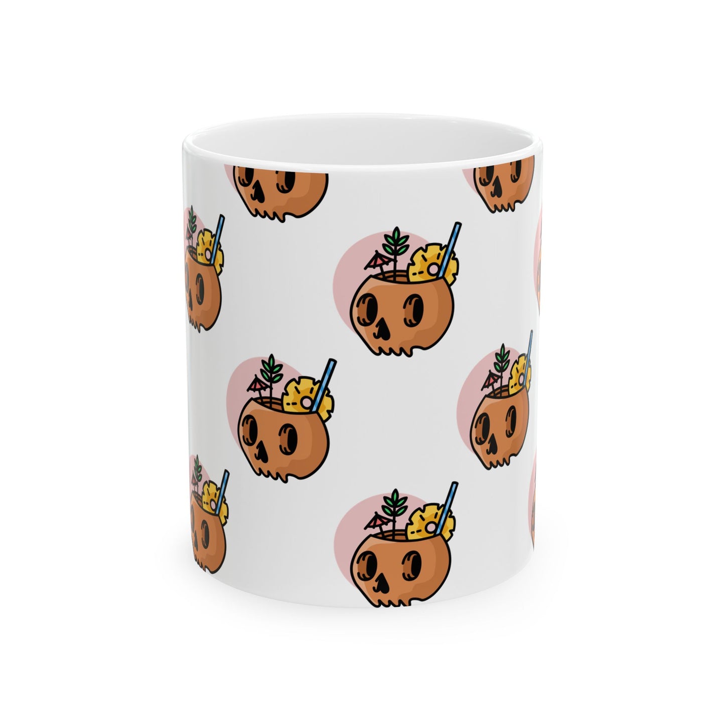 Cute hlloween Pattern Ceramic Mug - Coffee Tea Cup for Halloween Lovers, Fun Gift, Home Decor, Holiday, Office, Summer Vibes