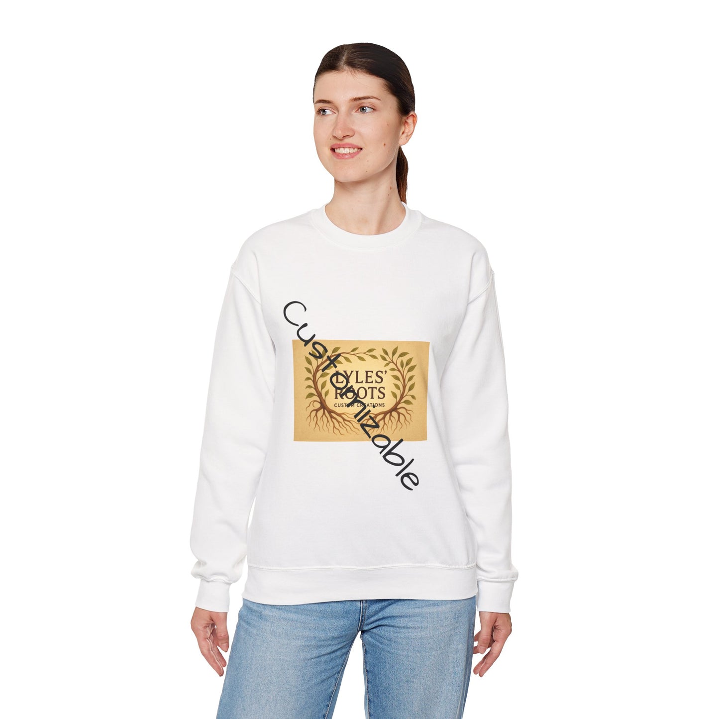 Vintage-Inspired Cozy Crewneck Sweatshirt — Customizable Embroidery