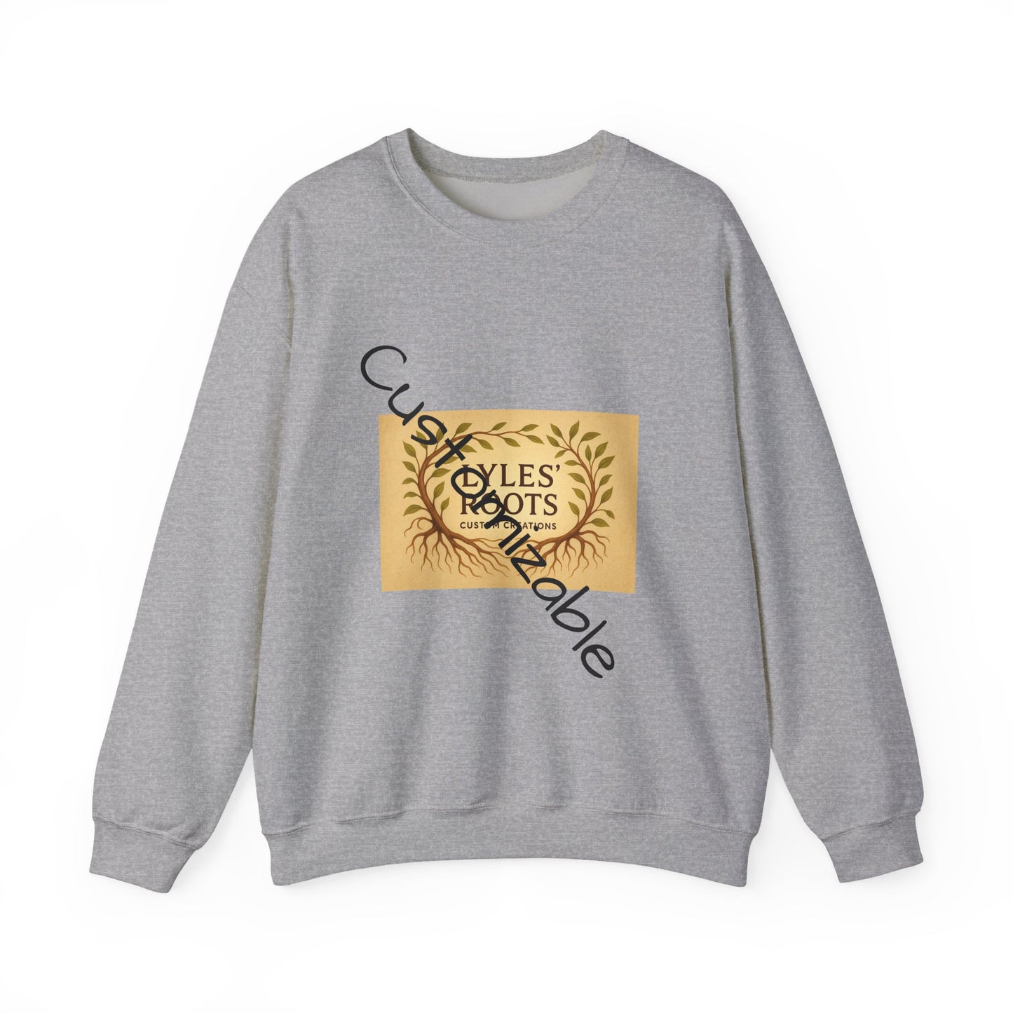 Vintage-Inspired Cozy Crewneck Sweatshirt — Customizable Embroidery