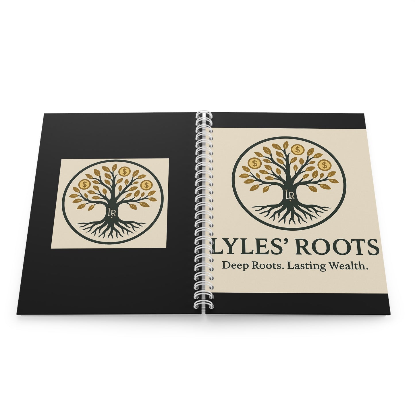 Lyles' Roots Brand Spiral Notebook, Eco-Friendly Journal, Inspirational Notepad, Gift for Entrepreneurs, Financial Planner, Personalized [...]