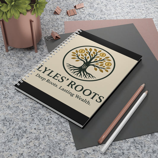 Lyles' Roots Brand Spiral Notebook, Eco-Friendly Journal, Inspirational Notepad, Gift for Entrepreneurs, Financial Planner, Personalized [...]