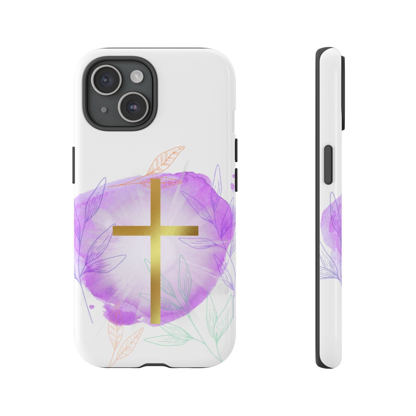 Christian Phone Case with Purple Floral Design, Tough and Stylish Smartphone Cover for Faith Lovers, Gift for Religious Friends, [...]