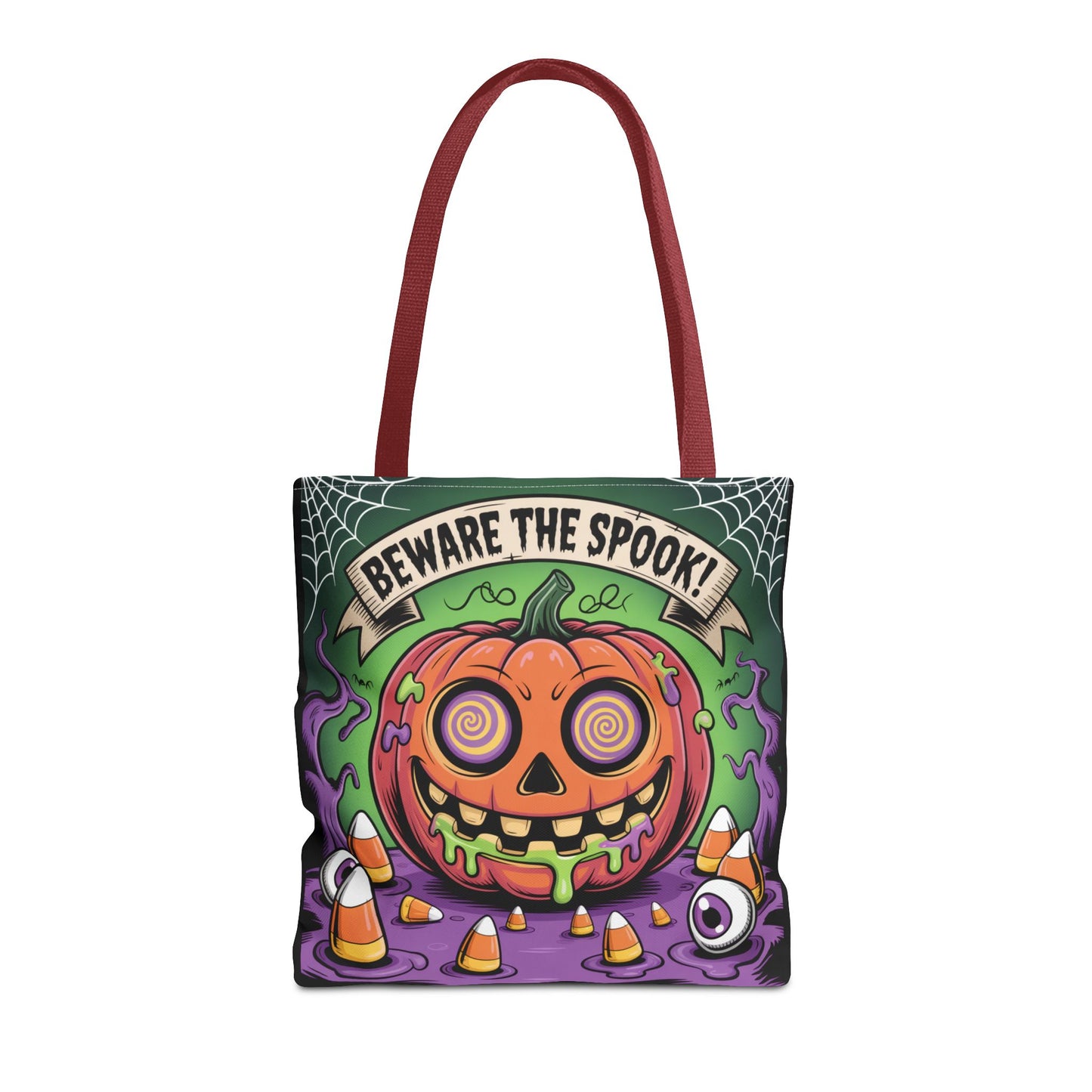 Halloween Tote Bag - Scary Fun, Trick or Treat, Pumpkin Design, Reusable Shopping Bag, Fall Decor, Spooky Spirit