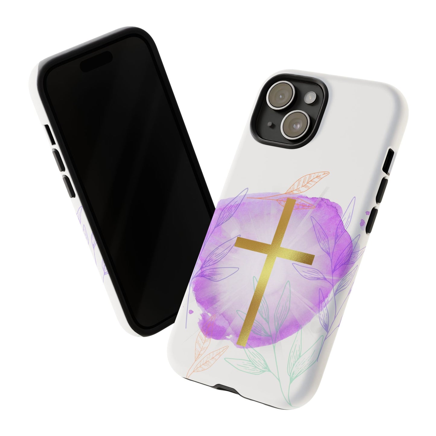 Christian Phone Case with Purple Floral Design, Tough and Stylish Smartphone Cover for Faith Lovers, Gift for Religious Friends, [...]