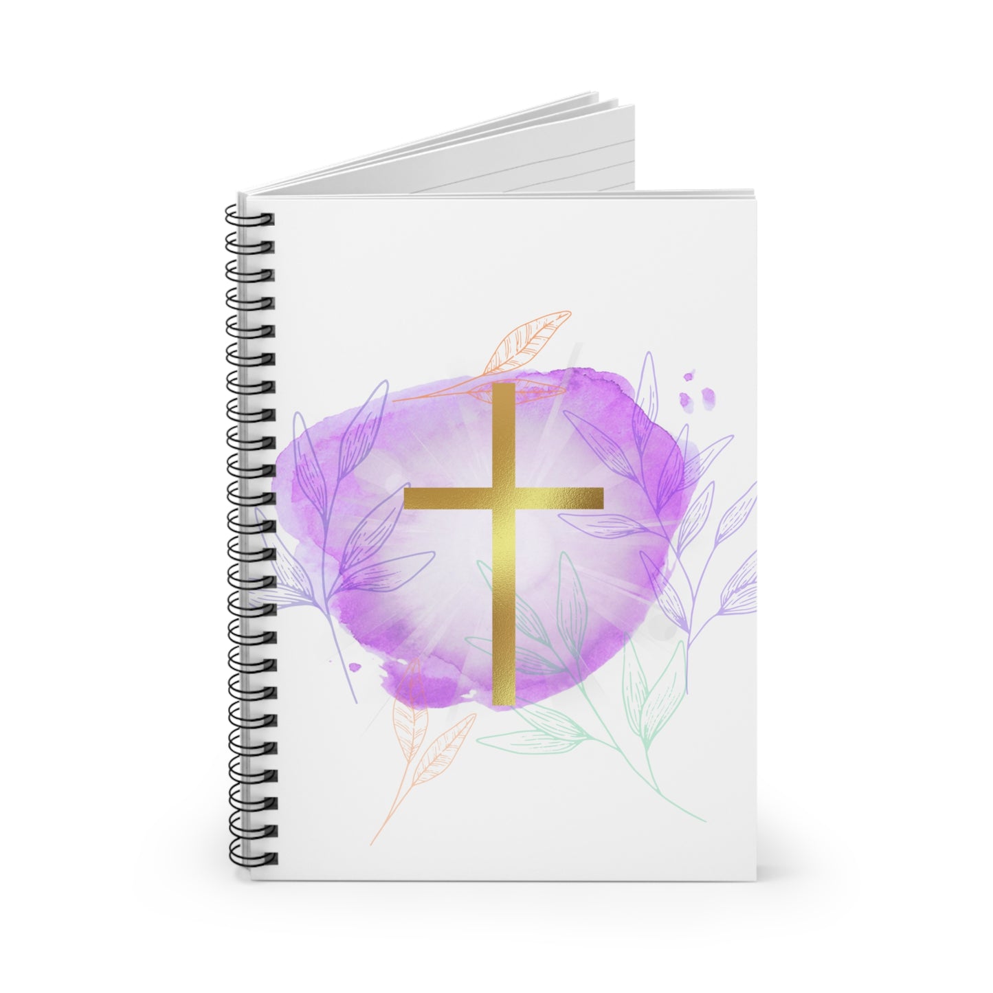 Elegant Faith-Inspired Spiral Notebook, Christian Journal, Inspirational Gift, Religious Notebook, Church Note Taking