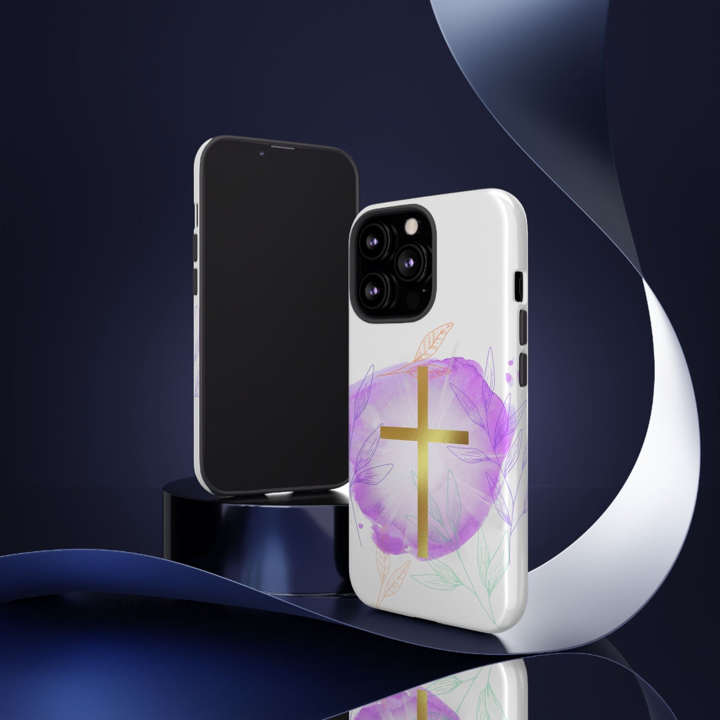 Christian Phone Case with Purple Floral Design, Tough and Stylish Smartphone Cover for Faith Lovers, Gift for Religious Friends, [...]