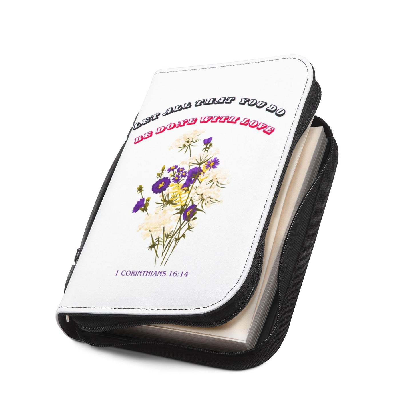 Inspirational Bible Cover with Floral Design, Religious Gift, Christian Accessory, Faith Journal Case, Scripture Holder, Personalized [...]