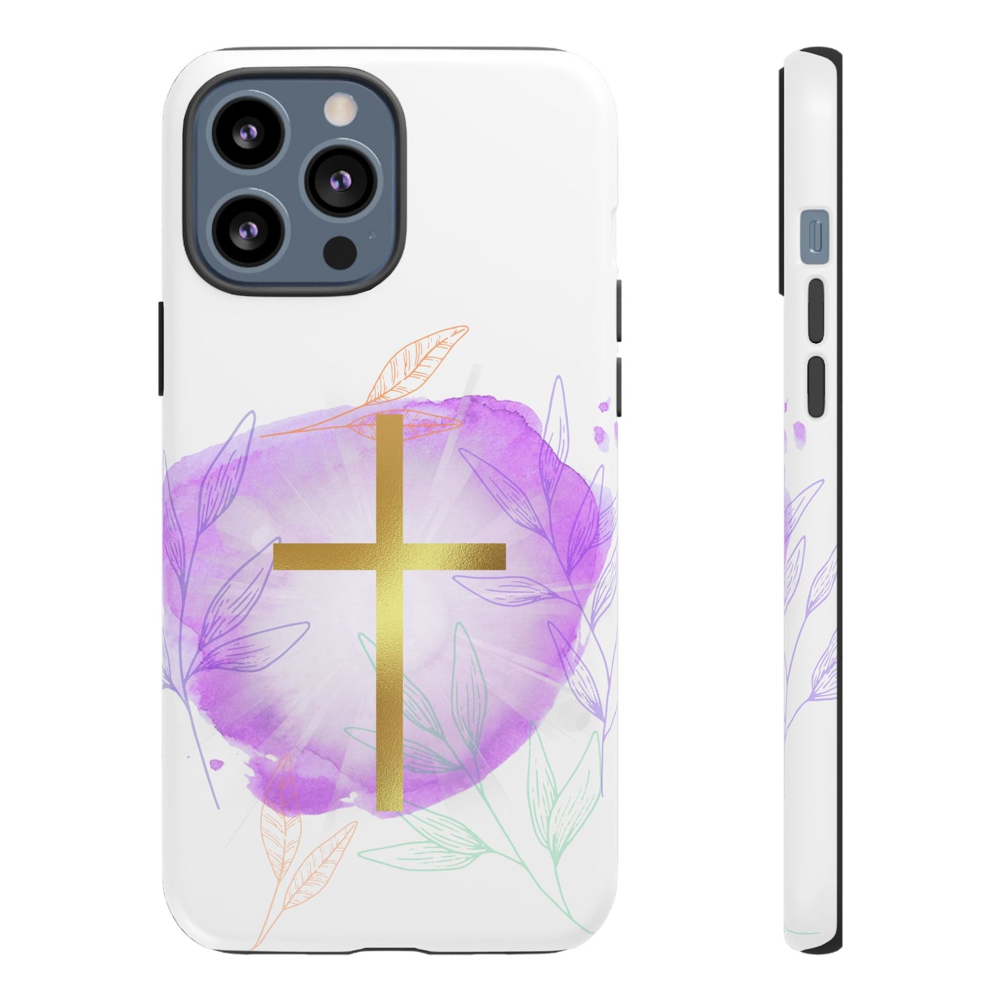 Christian Phone Case with Purple Floral Design, Tough and Stylish Smartphone Cover for Faith Lovers, Gift for Religious Friends, [...]