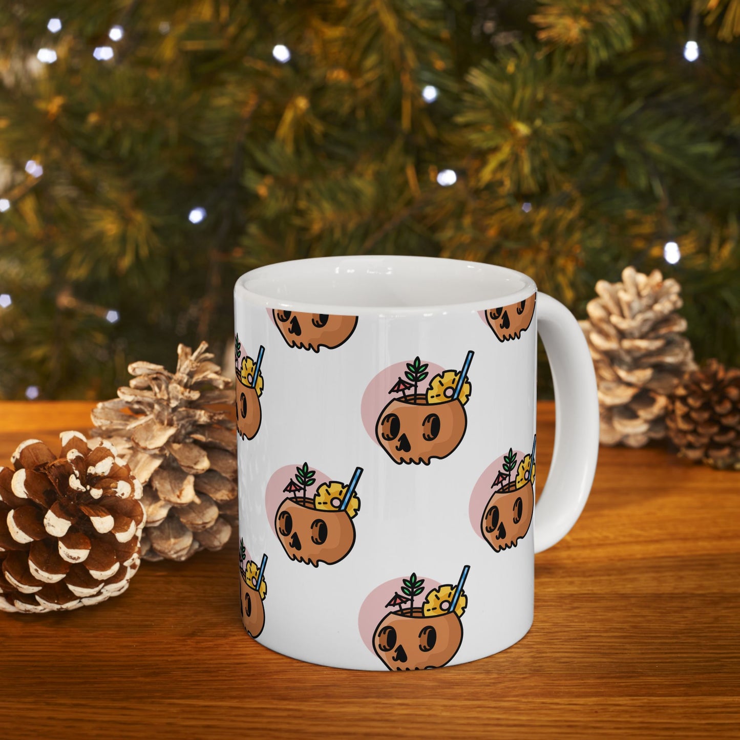 Cute hlloween Pattern Ceramic Mug - Coffee Tea Cup for Halloween Lovers, Fun Gift, Home Decor, Holiday, Office, Summer Vibes