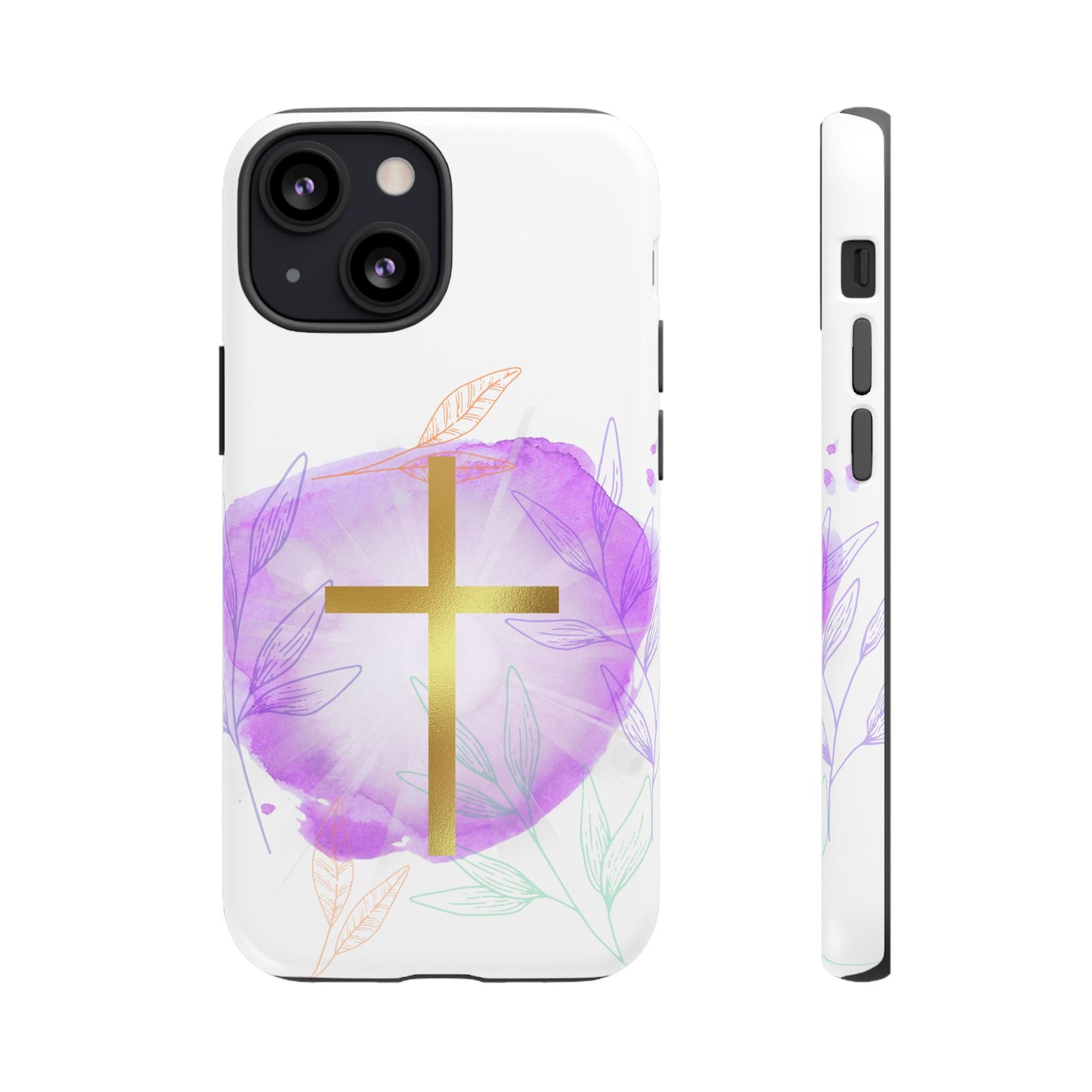 Christian Phone Case with Purple Floral Design, Tough and Stylish Smartphone Cover for Faith Lovers, Gift for Religious Friends, [...]