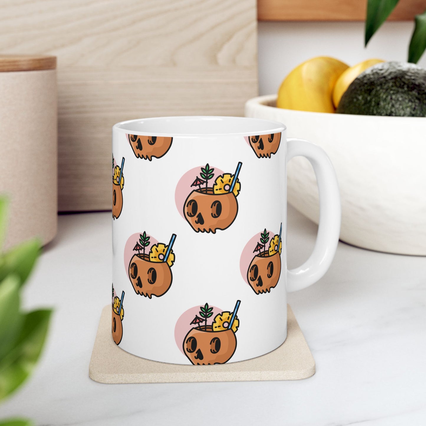 Cute hlloween Pattern Ceramic Mug - Coffee Tea Cup for Halloween Lovers, Fun Gift, Home Decor, Holiday, Office, Summer Vibes