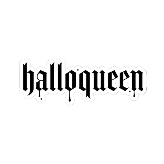 Kiss-Cut Stickers with 'Halloqueen' Design - Halloween Decor, Spooky Fun, Laptop Stickers, Witchy Vibes, Holiday Gift