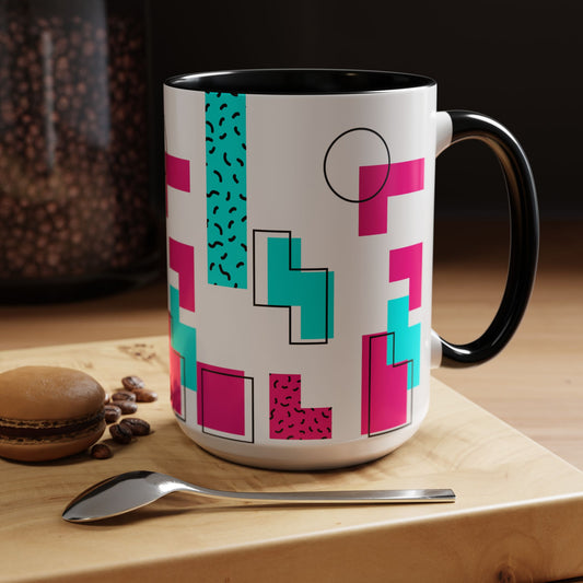 Geometric Accent Coffee Mug - Modern Art Design for Home or Office, Gift for Coffee Lovers, Colorful Drinkware for Special Occasions, [...]