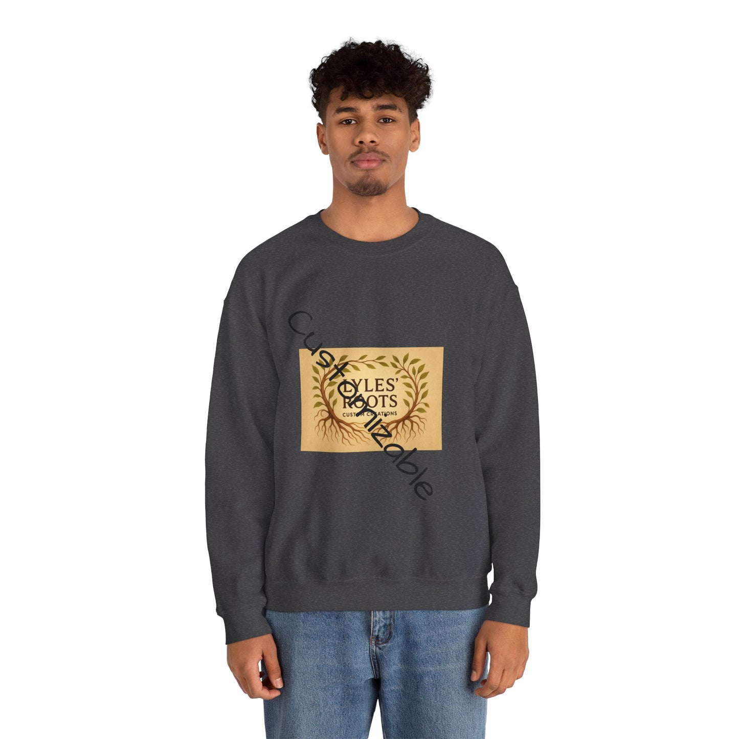 Vintage-Inspired Cozy Crewneck Sweatshirt — Customizable Embroidery