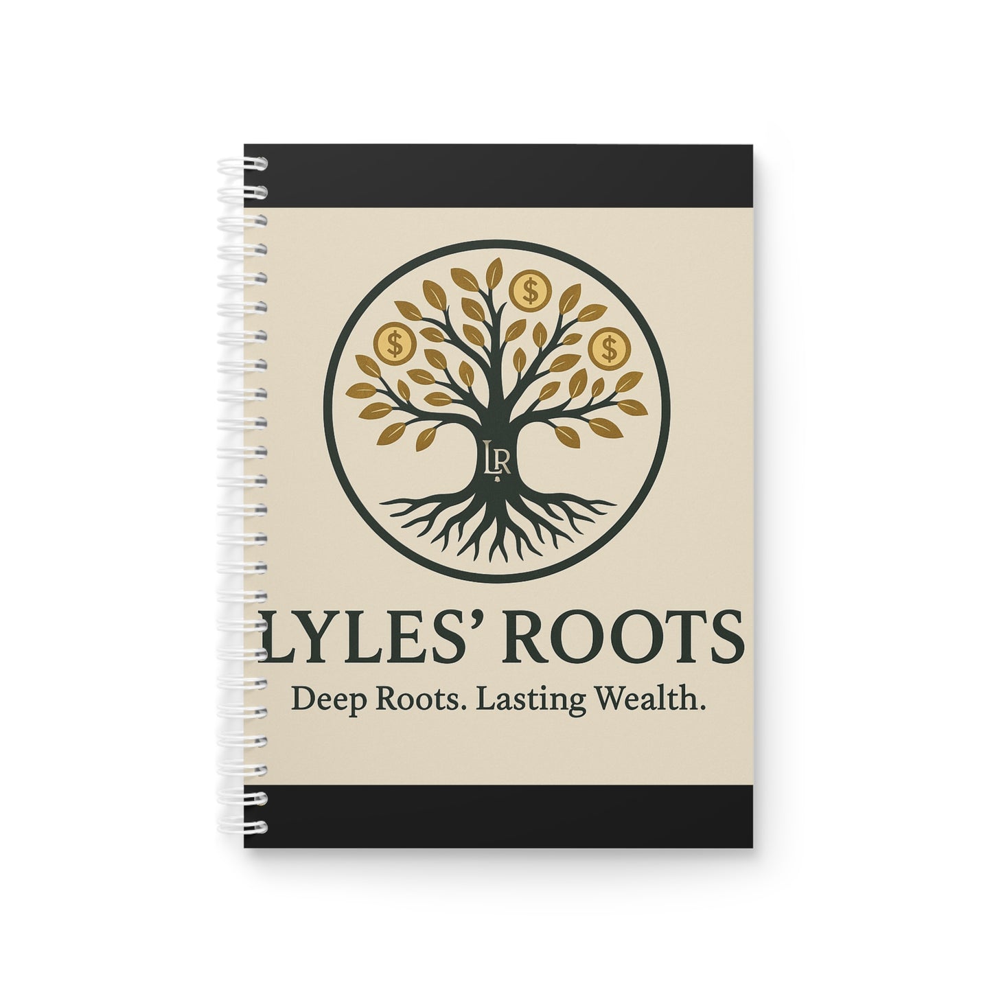 Lyles' Roots Brand Spiral Notebook, Eco-Friendly Journal, Inspirational Notepad, Gift for Entrepreneurs, Financial Planner, Personalized [...]