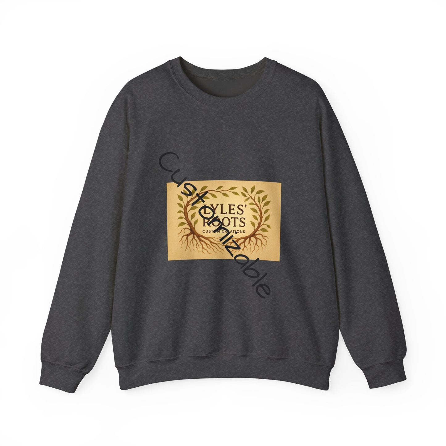 Vintage-Inspired Cozy Crewneck Sweatshirt — Customizable Embroidery