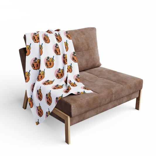 Cozy october Cartoon Arctic Fleece Blanket - Perfect for Gift Giving, Cozy Nights, Halloween Decor, Snuggling, and Home Accents