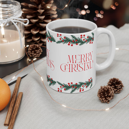 Festive Christmas Mug - Perfect Holiday Gift, Seasonal Drinkware, Coffee Cup, Merry Christmas Decor, Winter Beverage