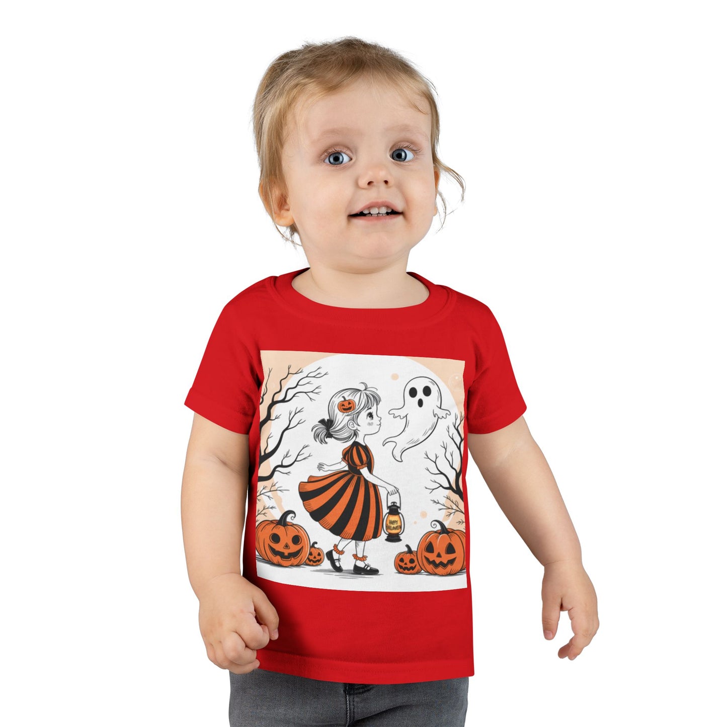 Spooky cute Halloween Toddler T-Shirt, Cute Ghost Print Tee, Kids Halloween Costume, Toddler Halloween Apparel, Party Outfit, Trick or [...]