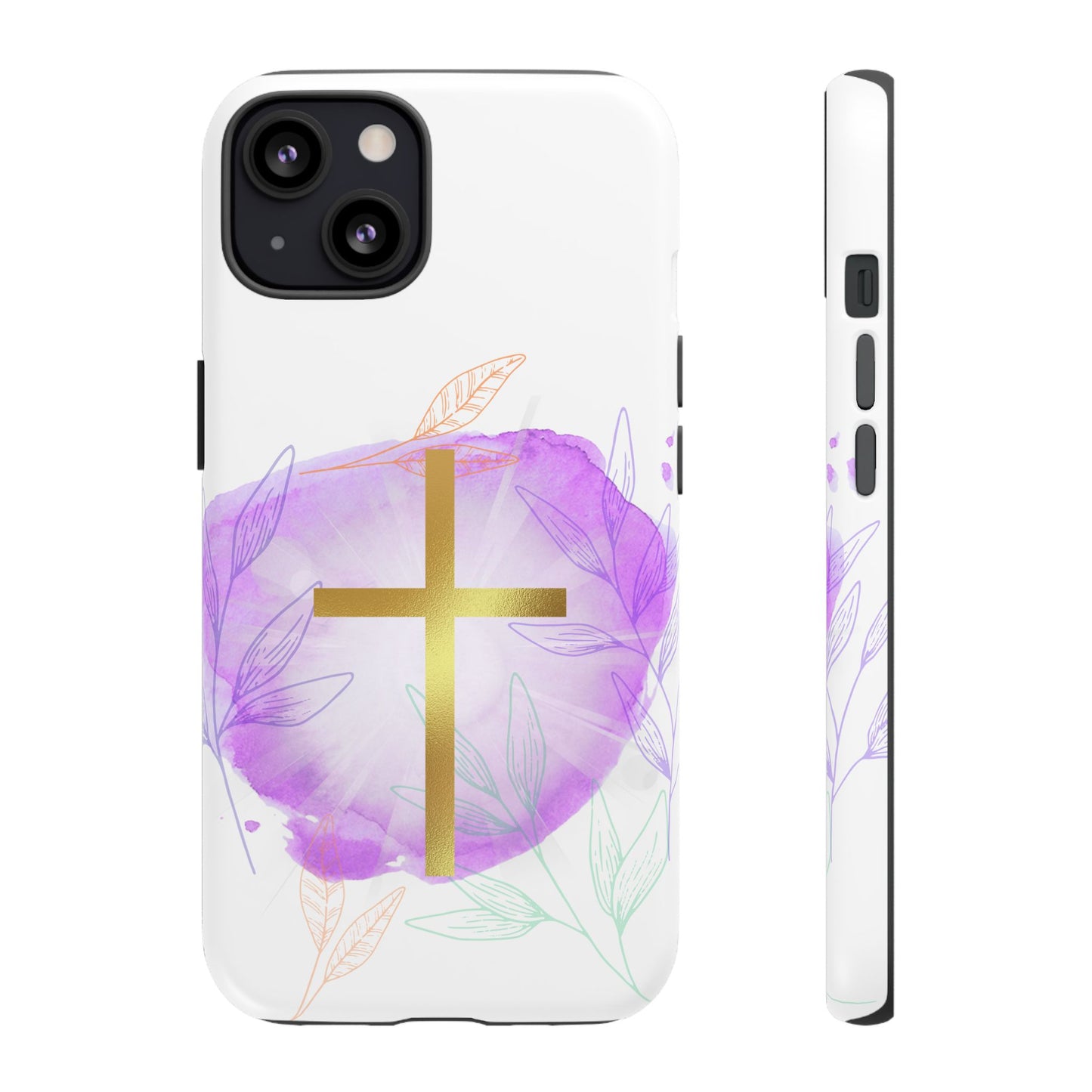 Christian Phone Case with Purple Floral Design, Tough and Stylish Smartphone Cover for Faith Lovers, Gift for Religious Friends, [...]