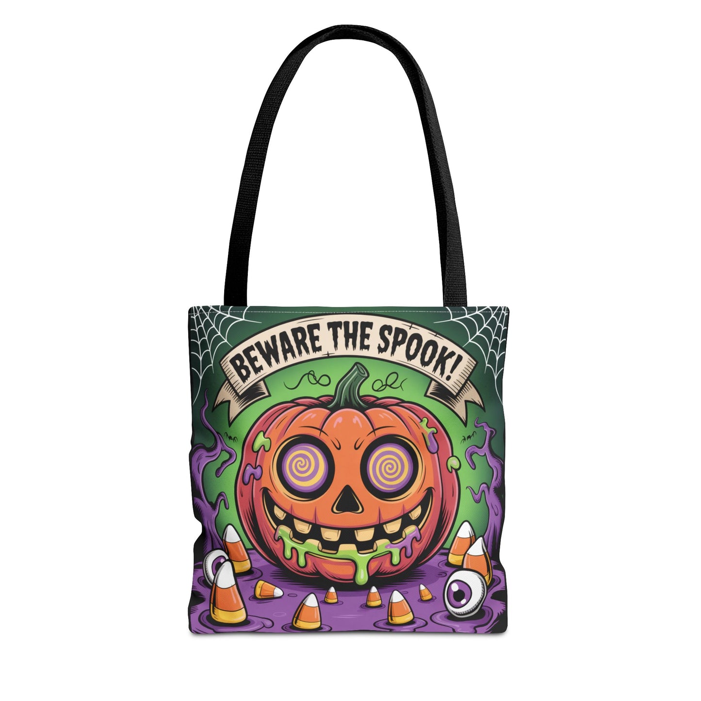 Halloween Tote Bag - Scary Fun, Trick or Treat, Pumpkin Design, Reusable Shopping Bag, Fall Decor, Spooky Spirit
