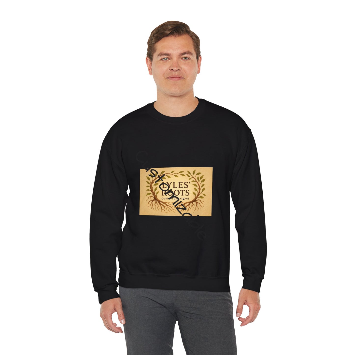 Vintage-Inspired Cozy Crewneck Sweatshirt — Customizable Embroidery