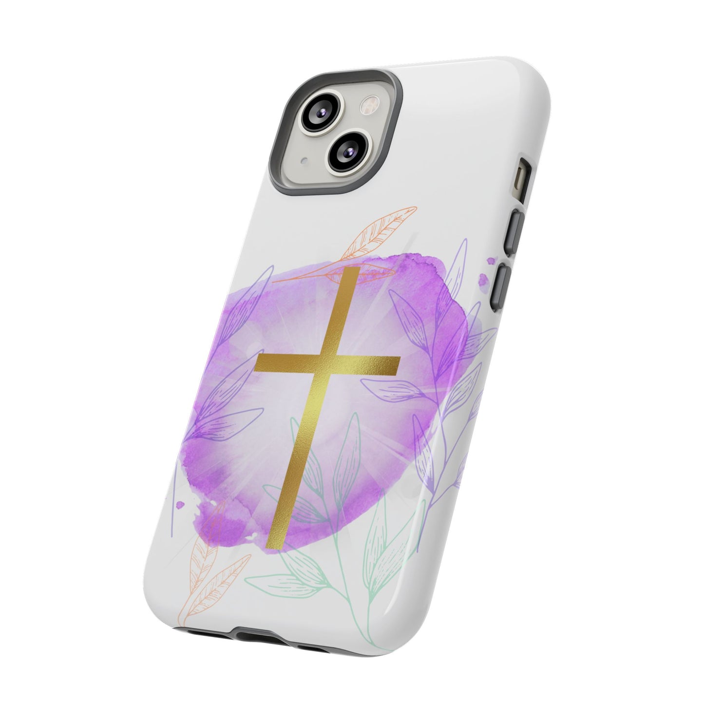Christian Phone Case with Purple Floral Design, Tough and Stylish Smartphone Cover for Faith Lovers, Gift for Religious Friends, [...]