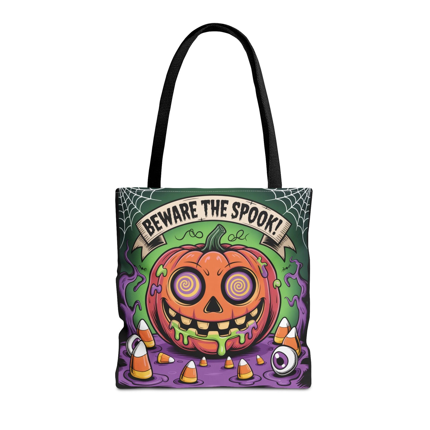 Halloween Tote Bag - Scary Fun, Trick or Treat, Pumpkin Design, Reusable Shopping Bag, Fall Decor, Spooky Spirit