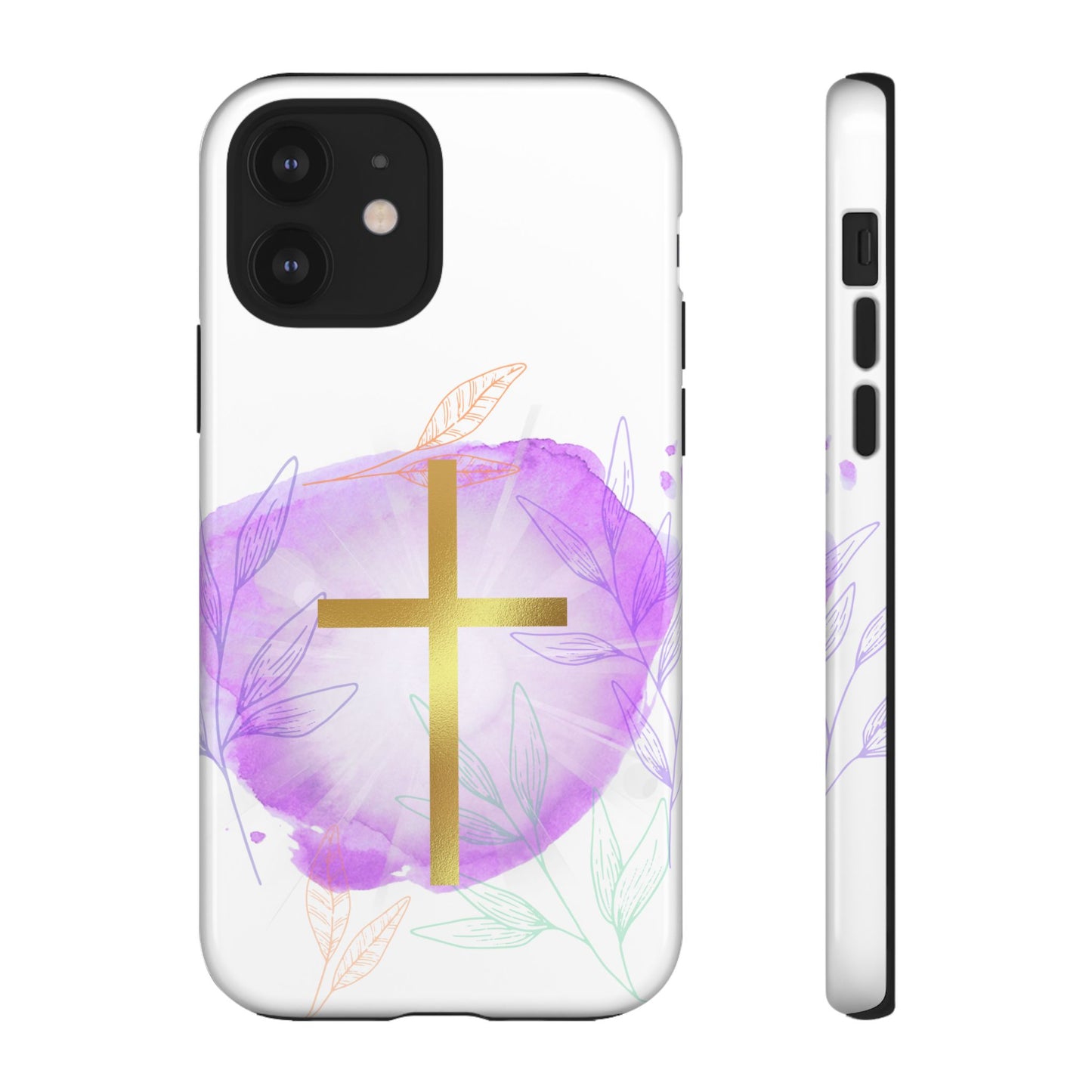 Christian Phone Case with Purple Floral Design, Tough and Stylish Smartphone Cover for Faith Lovers, Gift for Religious Friends, [...]