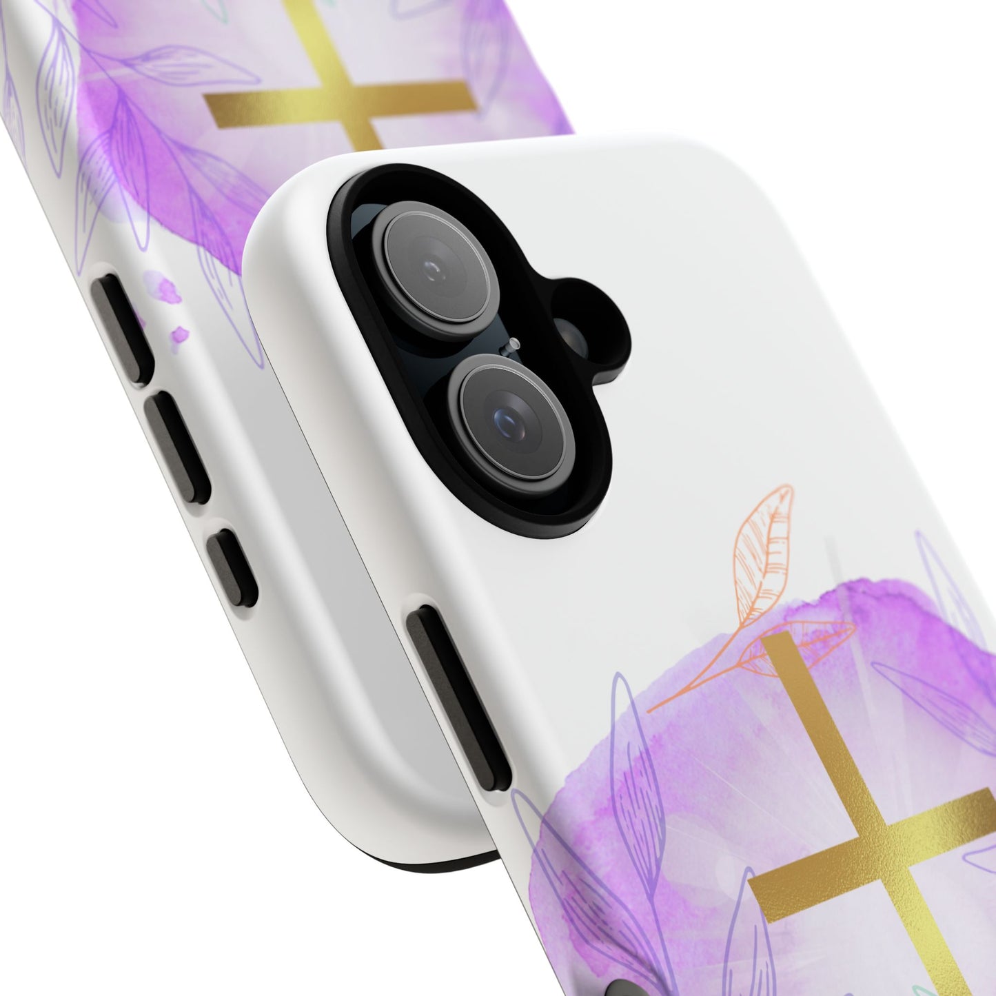 Christian Phone Case with Purple Floral Design, Tough and Stylish Smartphone Cover for Faith Lovers, Gift for Religious Friends, [...]