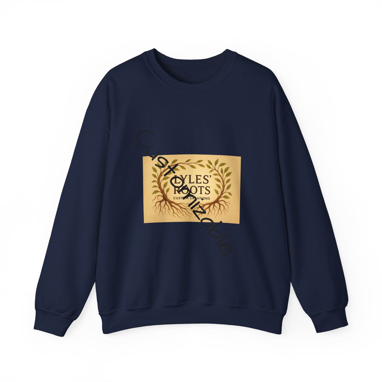 Vintage-Inspired Cozy Crewneck Sweatshirt — Customizable Embroidery